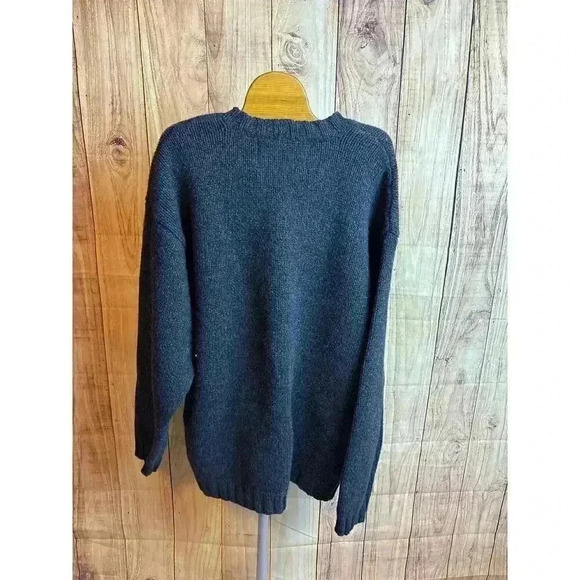 Vintage Abercrombie & Fitch Snowflake Woolblend Men's Sweater Gray Size XL - Picture 4 of 7